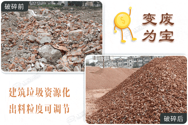 建筑垃圾破碎前后，還能運用到建筑骨料中