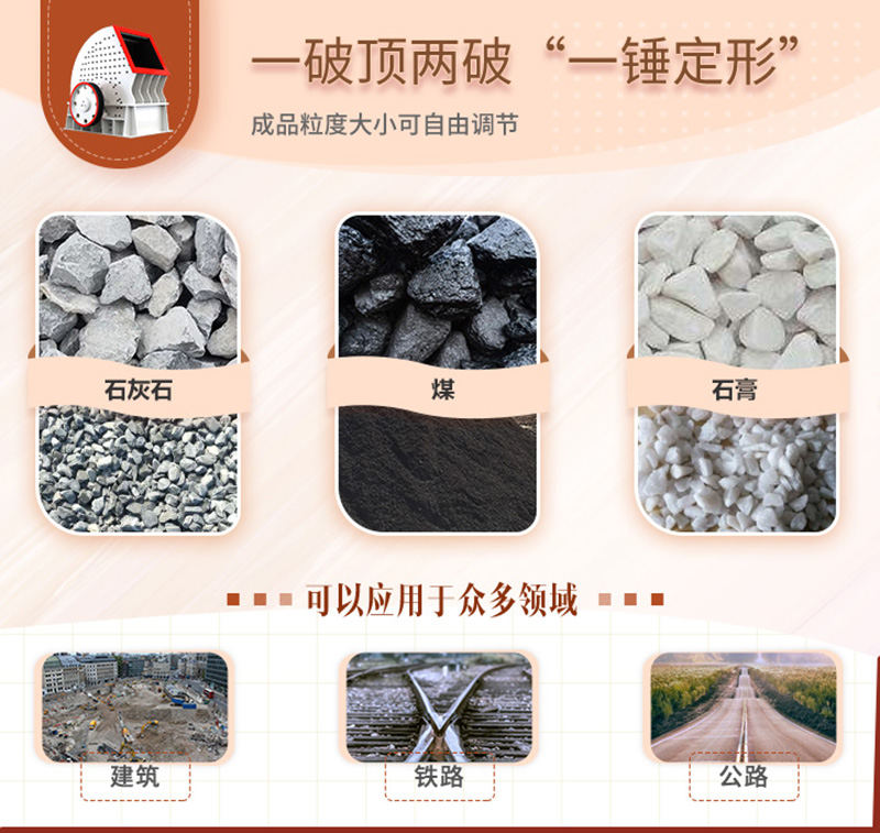 錘破一機兩用，可自成一條生產線